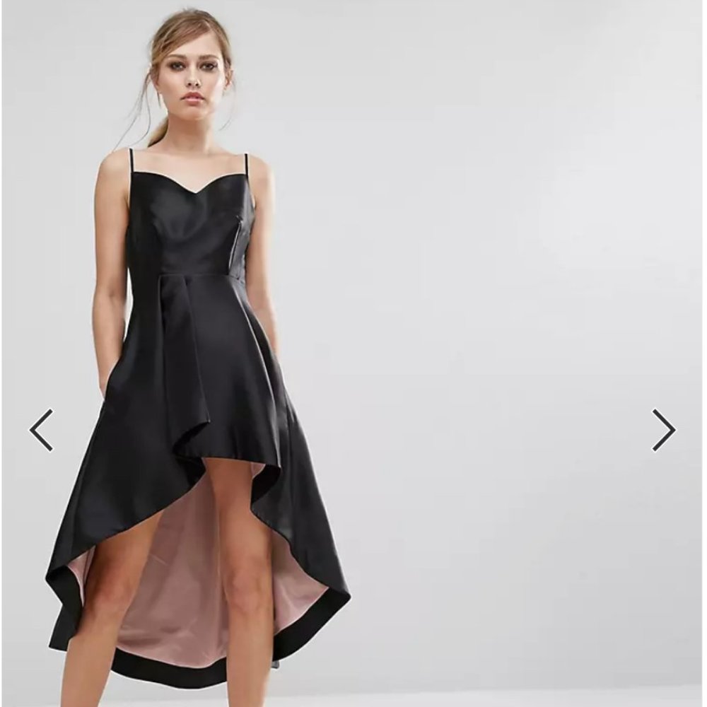 ASOS Asilio The Fader Black High Low Sleeveless Formal Gown Dress Size 6